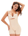 Women Plus Size Beige Side Zip Open Bust Shapewear