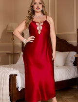 Women_Plus_Size_Silky_Satin_Hollow-Out_Side_Slit_Nightgown_PRUSES_3