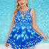 Women Plus Size Starry City Two-Piece Swimsuit