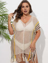 Women_Plus_Size_Striped_Contrast_Stitching_Beach_Cover_Up_9