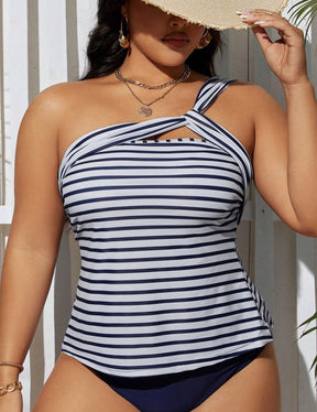 Women_Plus_Size_Striped_One_Shoulder_Tankini_7