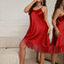 Women Plus Size Striped Silk-Satin Printed Babydoll-4
