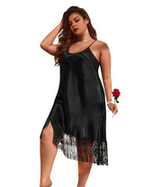 Women Plus Size Striped Silk-Satin Printed Babydoll-5