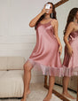 Women Plus Size Striped Silk-Satin Printed Babydoll-6