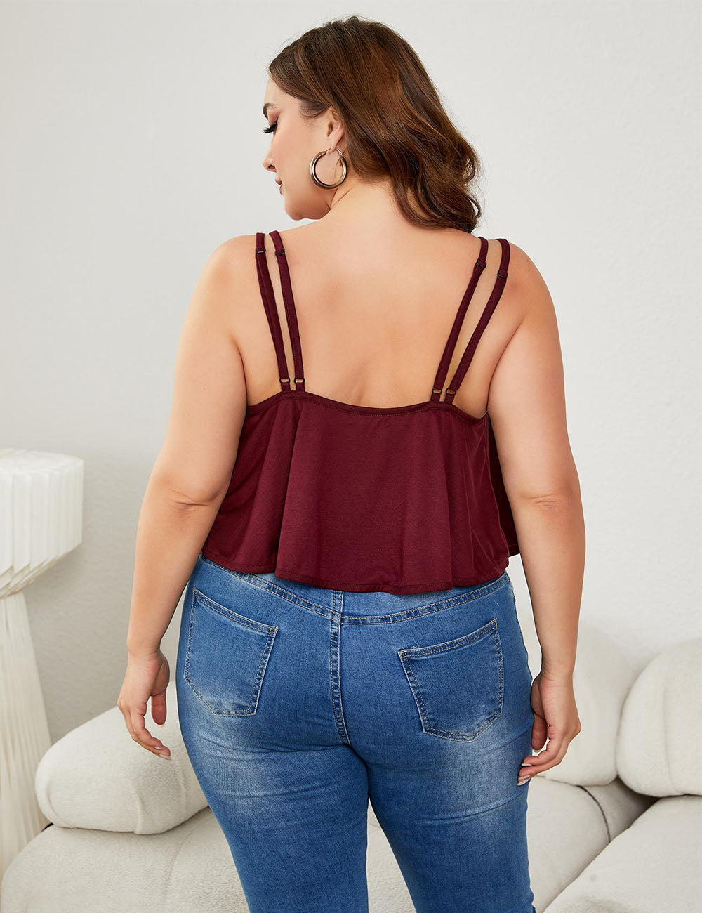 Women Plus Size Tank Tops Sleeveless Tunic Loose Shirt | PRUSES-1