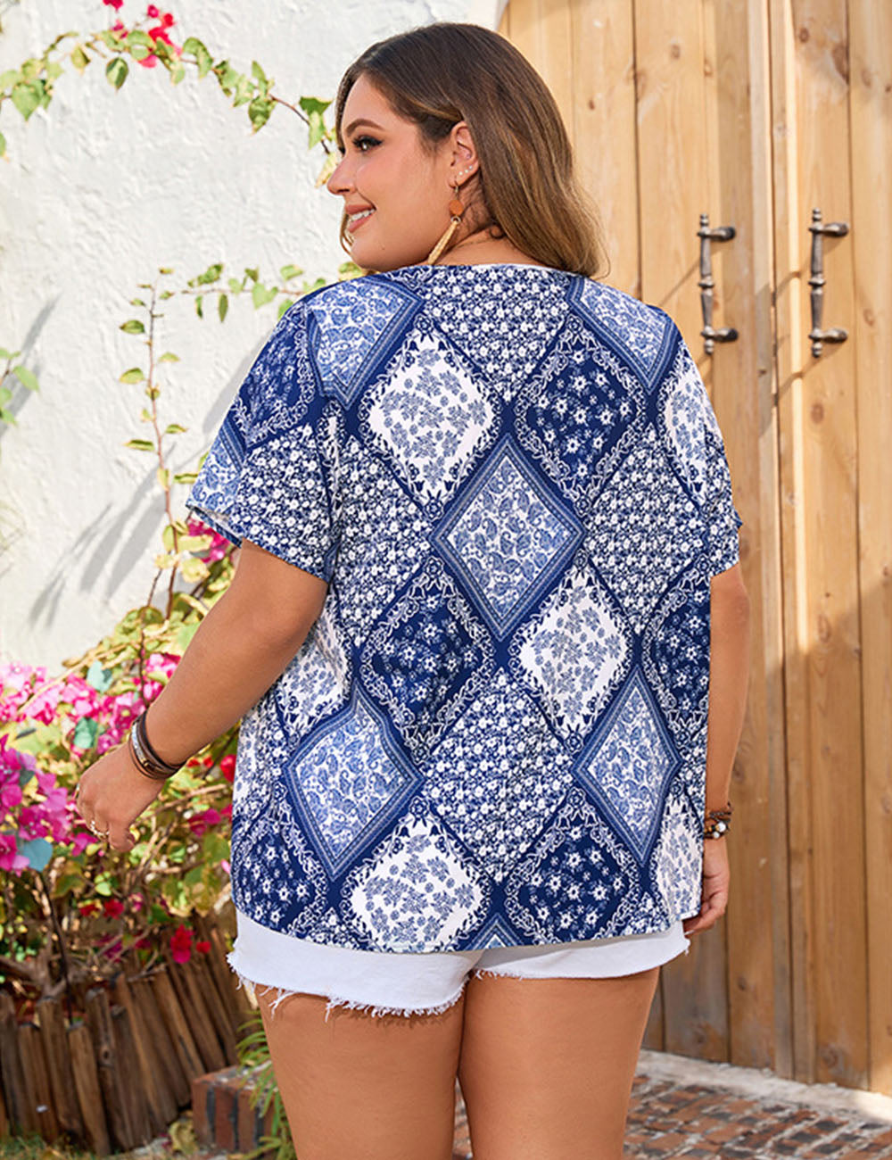 Women_Plus_Size_Tassel_Tie_Neck_Print_Boho_Tops_PRUSES_5