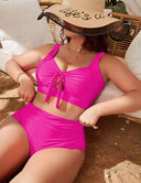 Women_Plus_Size_Tie_Front_Solid_Color_Bikini_Set_2