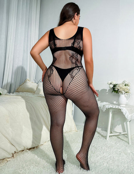 Women_Plus_Size_Tight_Fitting_Fishnet_Romper_Hollow_bodystockings_PRUSES_20