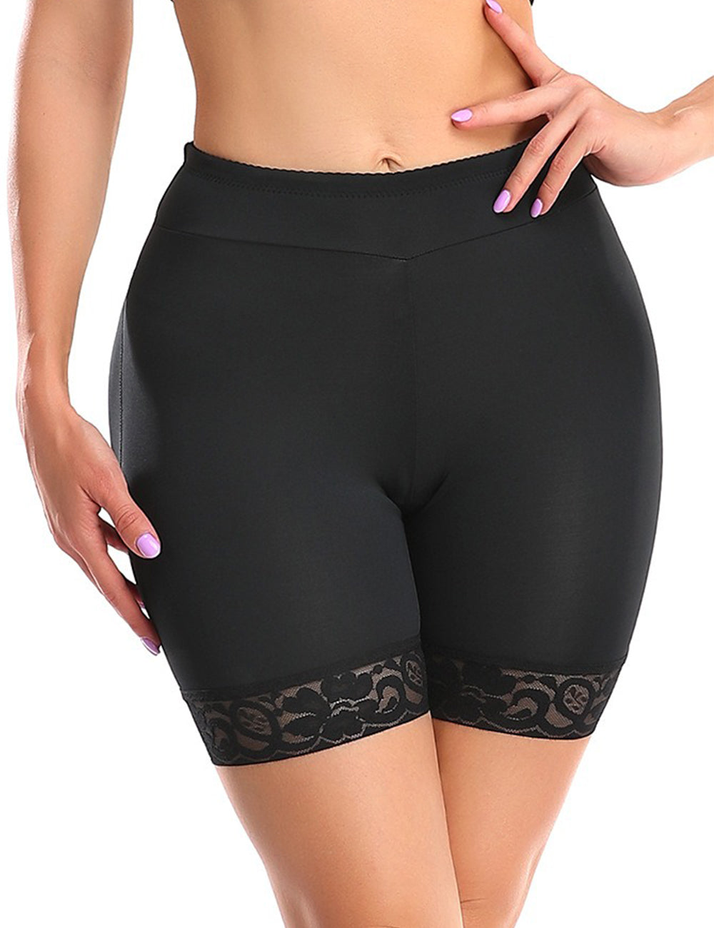 Women Plus Size Tummy Control Padded Shorts Butt Lifters Shapewear