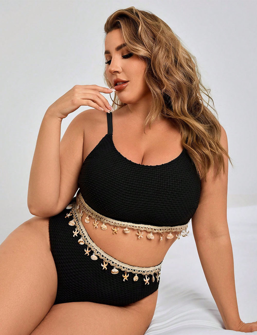 Women_Plus_Size Two-piece_swimsuit_With_Shell_And_Star_4