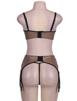 Women Plus Size Underwired Open Bra Set-3