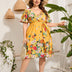Women_Plus_Size_V-Neck_Floral_Lace-Up_Dress_PRUSES_5