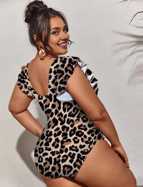 Women_Plus_Size_V-Neck_Leopard_Print_Ruffle_Sleeves_One-Piece_Swimsuit_4