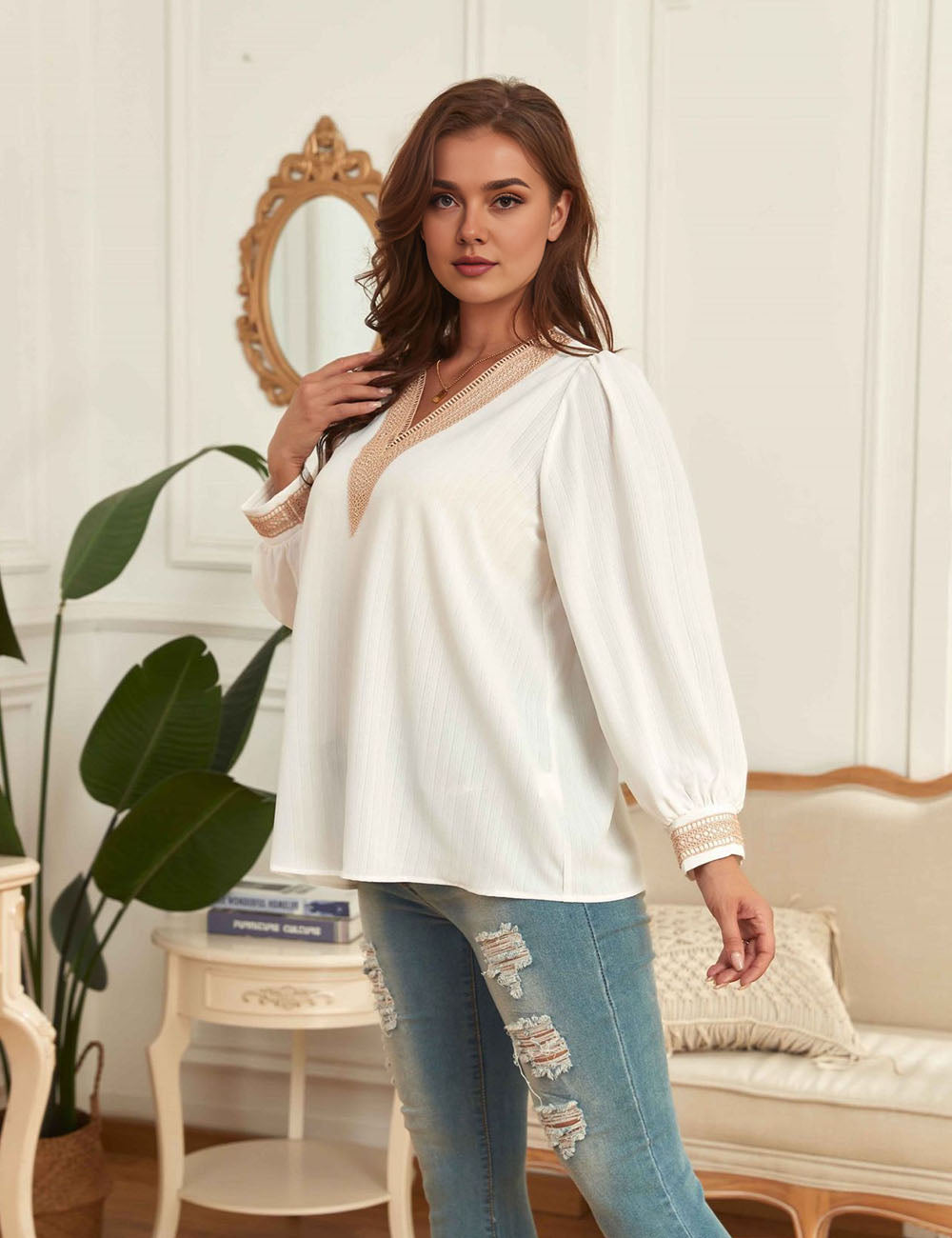 Women_Plus_Size_V-Neck_Loose_Long-Sleeved_Shirt_PRUSES_8
