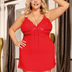 Women Plus Size V-neck Sleepwear Backless Modal Babydoll-2