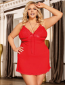 Women Plus Size V-neck Sleepwear Backless Modal Babydoll-2