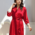 Women Plus Size V Neck Lingerie Dress-7