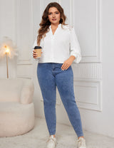 Women_Plus_Size_V_neck_Lace_Stitching_Printing_Shirt_PRUSES_4
