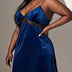 Women Plus Size Velvet Hollow Lace Babydoll-1