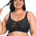 Women Plus Size Wire Free Full Coverage Cup Lace Thin Bra | PRUSES