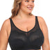Women Plus Size Wire Free Lace Large Cup Thin Bra | PRUSES-2