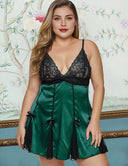 Women Plus Size fat woman lace suspender skirt sexy Babydoll1234
