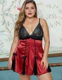 Women Plus Size fat woman lace suspender skirt sexy Babydoll12345