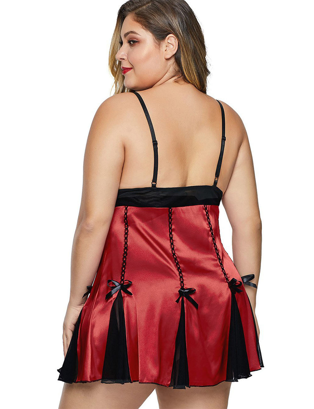 Women Plus Size fat woman lace suspender skirt sexy pajamas-1