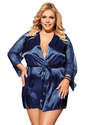 Women Plus Size lace silk pajamas-1