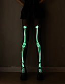 Women Weird Skeleton Halloween Theme Novel Fashion Luminous Horror Socks