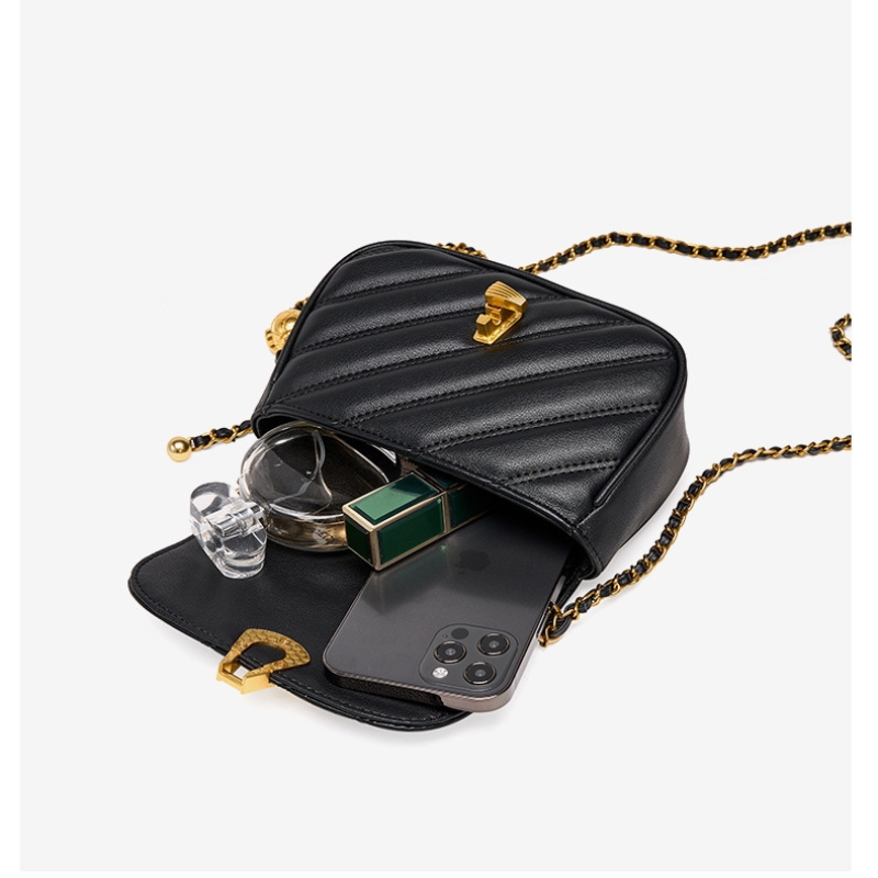 Women_s_Black_Quilted_Leather_Flap_Chain_Crossbody_Purses_Mini_Bags_1