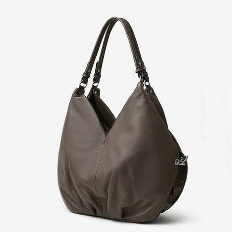 Khaki Genuine Leather Everyday Large Tote bag