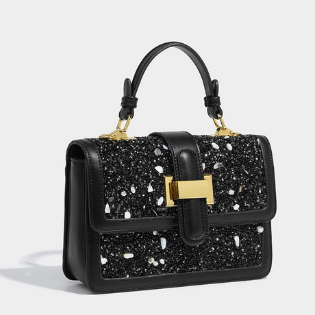 Women's Glitter Top Handdle Flap Square Shoulder Bags-2