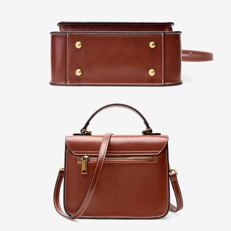 Women_s_Green_Leather_Vintage_Flap_Shoulder_Message_Bag