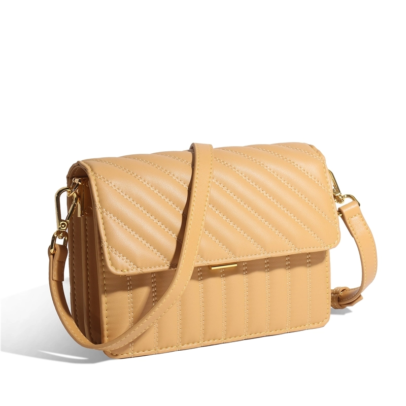 Women's Leather Quilted Flap Square Chain Shoulder Bags | PRUSES-1