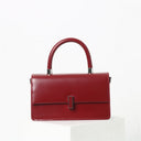 Women_s_Simple_Style_Red_Leather_Flap_Handbag