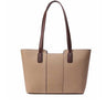 Women's Contrast Handle Leather Work Tote Bag | PRUSES