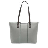 Women's Contrast Handle Leather Work Tote Bag | PRUSES