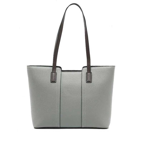 Women's Contrast Handle Leather Work Tote Bag | PRUSES