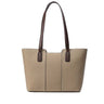 Women's Contrast Handle Leather Work Tote Bag | PRUSES