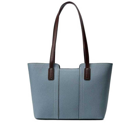 Women's Contrast Handle Leather Work Tote Bag | PRUSES