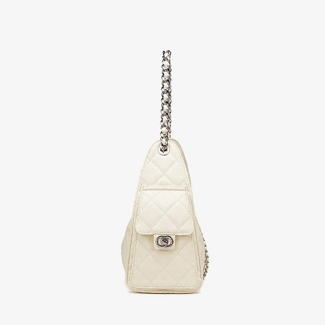 off-White quilted handbag with a chain strap side