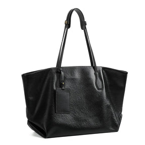 Womens black Full Grain Leather tote bag