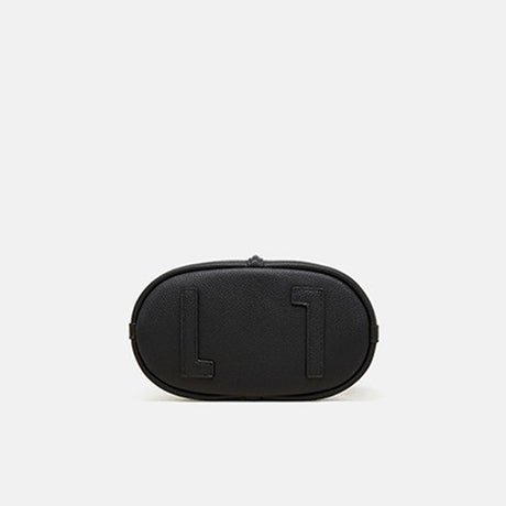 black Genuine Leather Commuter Tote Bag  bottom