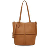 brown Genuine Leather Commuter Tote Bag