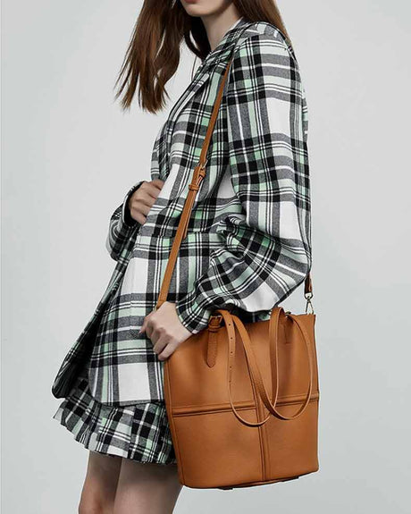 Women's brown Leather Tote Bag