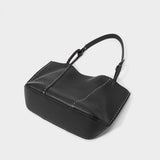 Black handbag with a strap