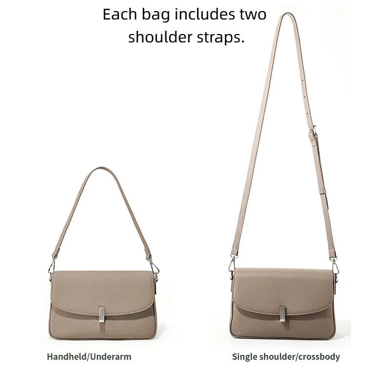 two gray handbag with shoulder strap 