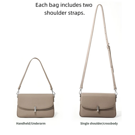 two gray handbag with shoulder strap 