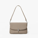 Genuine Leather Square Flap Shoulder Bag